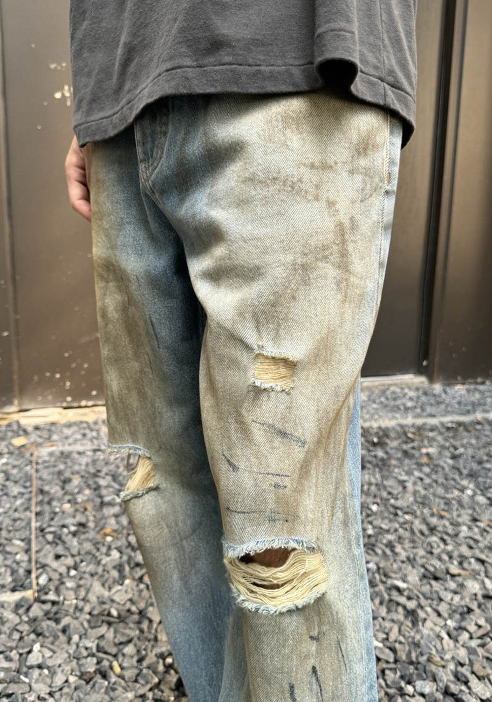 HAONANHUANG丨2021M Rework Dyed Flare Jeans - PSYLOS 1, HAONANHUANG丨2021M Rework Dyed Flare Jeans, Jeans, HAONANHUANG, PSYLOS 1